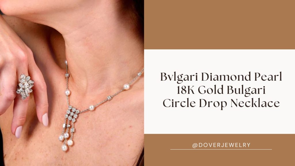 Bvlgari Diamond Pearl 18K Gold Bulgari Circle Drop Necklace. Bvlgari's jewelry legacy