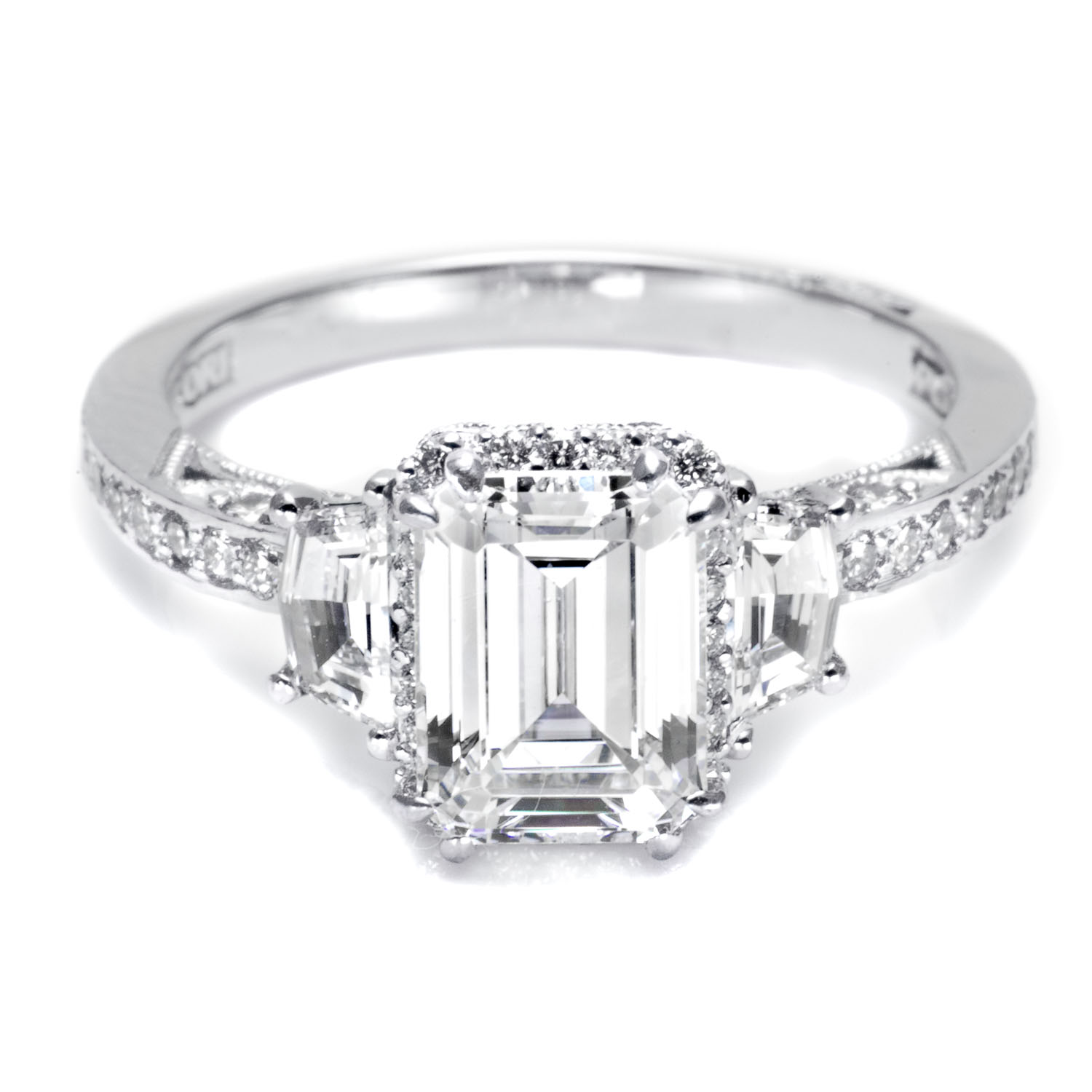 Emerald cut engagement rings