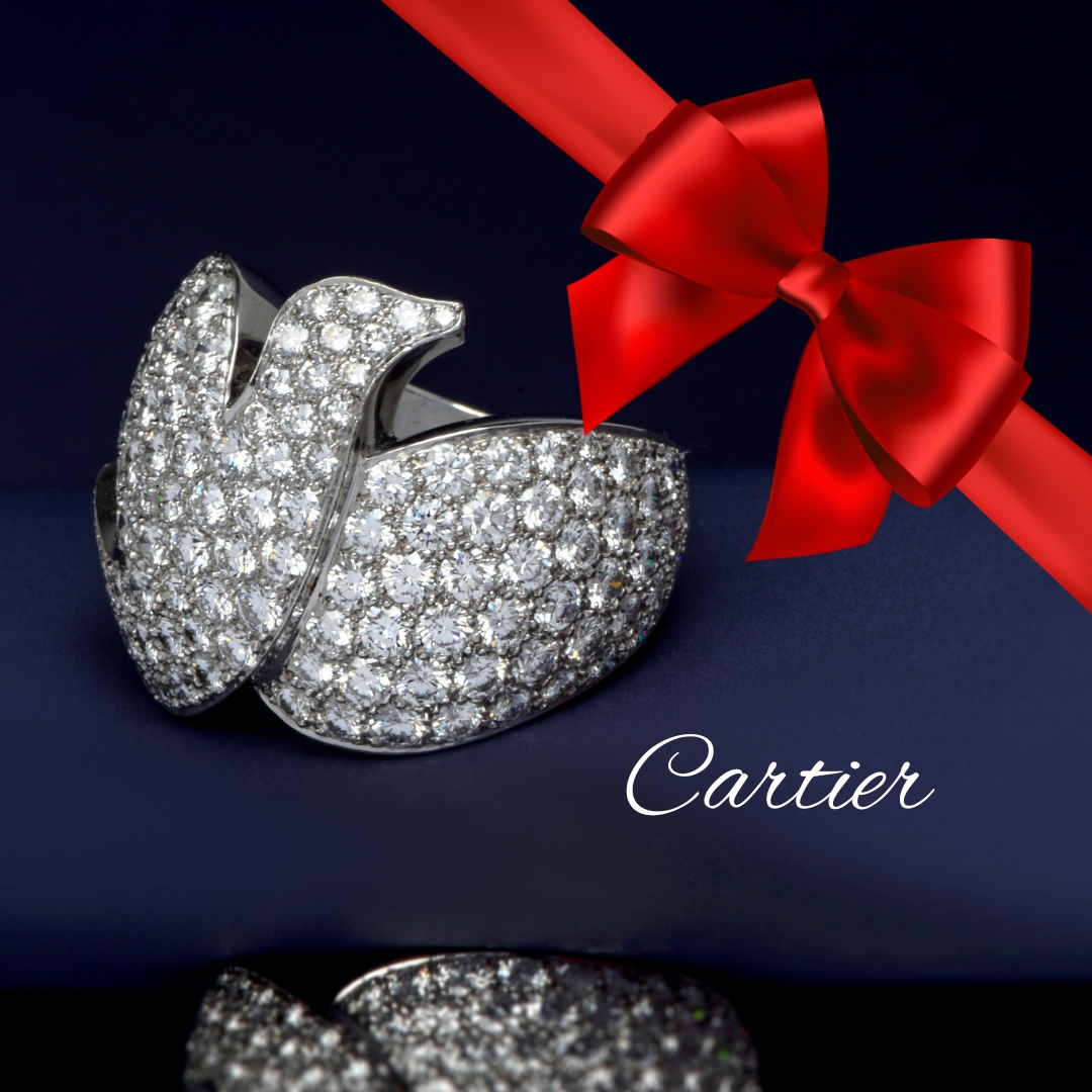 A Gorgeous Cartier Panthere Gemstone and Diamond Ring