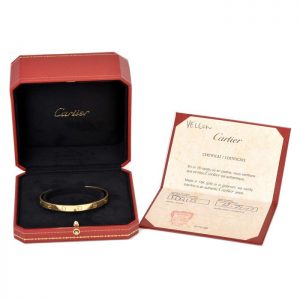 Cartier love bangle online box