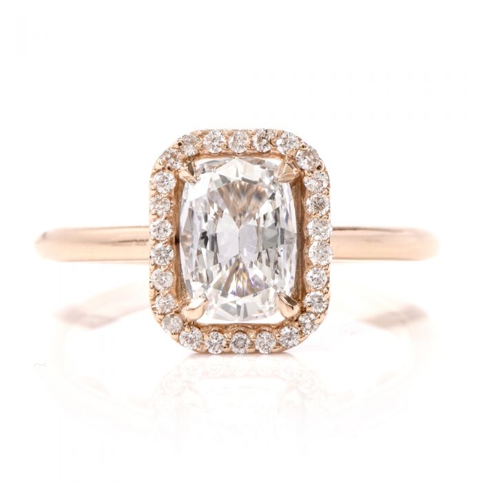 GIA Cushion Diamond D- VS2 18K Gold Engagement Ring - Dover Jewelry Blog