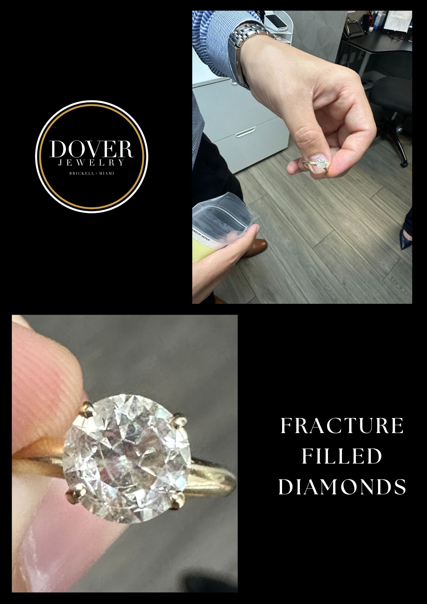 FRACTURE FILLED DIAMOND REPAIRS