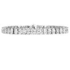 17.71ct Oval Cut Diamond 18K Gold Line Tennis Link Bracelet