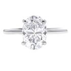 GIA 2.61ct Diamond 14K Gold Solitaire Engagement Ring-Dover Jewelry