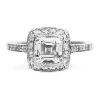 Tiffany & Co. Legacy 1.74ct GIA Cushion Diamond Platinum Halo Engagement Ring