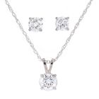 1.40cts Brilliant Round Diamond Necklace and Earring Set-Dover Jewelry