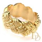 Nuovi Gioielli Italian 18K Criss Cross Bangle Bracelet-Dover Jewelry