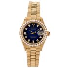 Rolex President Blue Stella Diamond Dial & Bezel Ladies Watch ref 69138