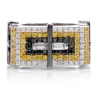 Staurino Fratelli Fancy Yellow Diamond 18K Gold Rectangle Cocktail Ring