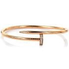 Cartier Juste Un Clou Diamond 18K Gold Nail Bangle Bracelet-Dover Jewelry