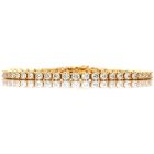 Classic 5.25CT Diamond 14K Yellow Gold Tennis Bracelet