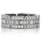 Cartier Diamond Maillon Panthere 18K White Gold Open Link Ladies Band Ring