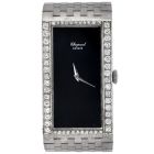 Chopard Diamond Onyx 18K White Gold Rectangular Vintage Winding  Ladies Watch