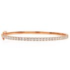 Natural 2.34ct Round Diamond 18K Gold Flex Bangle Bracelet-Dover Jewelry