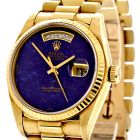 Rolex President Vintage Lapis Dial Gold Day Date Watch Ref 18038