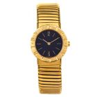 Bvlgari Tubogas 18K Yellow Gold Black Dial Swiss Ladies Watch