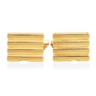 Cartier Vintage 18K Yellow Gold Four Bar Textured Tuxedo Cufflinks