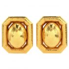 David Webb Chic Hammer finish 18K Yellow Gold Dome Clip On Earrings 