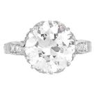  5.21cts GIA European Diamond Filigree 18K Gold Engagement Ringg|DoverJewelry|