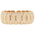 Estate 27.0cts Diamond 18K Wide Statement Cuff Bangle 