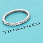 Tiffany & Co. Diamond Platinum Stacking Wedding Band-Dover Jewelry