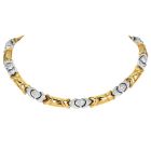 Italian Diamond 18K Yellow White Gold Choker Necklace |dover Jewelry|