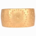 Vintage Buccellati 18K Gold Wide Satin Engraved Cuff Bracelet