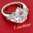 CARTIER 5.45 Carat Pear-Shaped Diamond Platinum Engagement Ring|DoverJewelry|