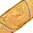  Carrera Y Carrera Diamond 18K Mosaico Panther  Cuff Bracelet |Dover jewelrY|