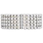 Estate 3.00cts Diamond Pearl 18K Gold Multi Row Bar Link Wrap Bracelet|Dover Jewelry|