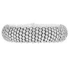 French 40.00 carats Diamond Platinum Wide Tennis Wrap Bracelet|Dover Jewelry|