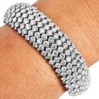 French 40.00 carats Diamond Platinum Wide Tennis Wrap Bracelet|Dover Jewelry|