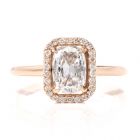 GIA Cushion Diamond D- VS2  18K Gold Engagement Ring