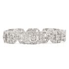 Antique Art Deco Diamond Platinum Filigree Bracelet