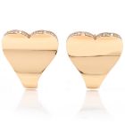 Roger Dubuis Diamond 18K Heart Clip On Earrings