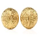 Estate 18K Shell Clip Earrings