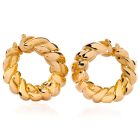 Vintage Van Cleef & Arpels 18K Yellow Gold Clip-On Hoop Earrings