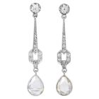 Vintage Rose Cut Diamond Platinum Drop Earrings|Dover Jewelry|