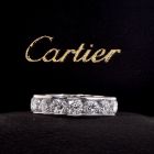 CARTIER Diamond Eternity Platinum Wedding Band Ring|Dover Jewelry|