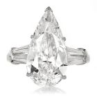 GIA Elongated 6.16ct D color Diamond Pear Shape Engagement Ring