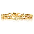 Estate Diamond 18K Yellow Gold Horseshoe Fancy Bracelet-Dover Jewelry