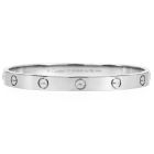 Cartier Classic LOVE 18K White Gold Bangle Bracelet Size 17|Dover Jewelry|