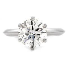 GIA 2.71 M VS2  Round Diamond  Solitaire Engagement Ring