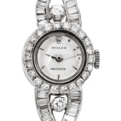 Antique Rolex 10.44 carats Diamonds Platinum Ladies Bracelet Watch|Dover Jewelry|