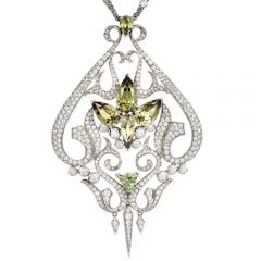 Stephen Webster 7.64cts Diamond Lemon Topaz Gold Drop Necklace