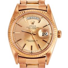 Rolex 1803 Day-Date Oyster Perpetual 36mm 18k Rose Gold Watch  