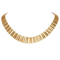 Vintage Cartier Swiss Cleopatra 18K Yellow Gold Choker Necklace