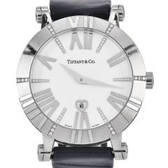 Tiffany & Co. Atlas 18K White Gold Diamond Ladies Watch