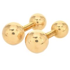 Vintage Tiffany & Co. 14K Gold Ball Bead Men Cufflinks|Dover Jewelry|