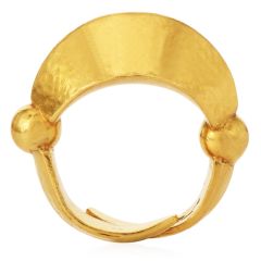 Vintage Ilias Lalaounis 22K Gold Hammered Dome Statement Ring|Dover Jewelry|